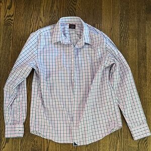 UNTUCKit Men's XL Slim Casual Checkered Shirt - Blue and Pink